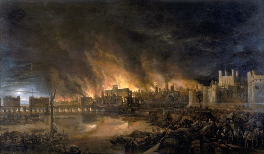 Great fire in London